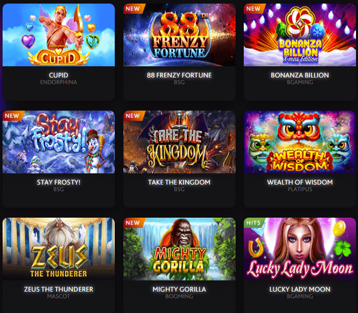 slot machines at 7Bitcasino casino